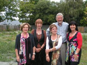 Durham Centre counsellors Bev Mason, Karin Schaeper, Sharon Wilson, Bryan Wright, Valerie Attrill, outside their centre on the old Marli House site.